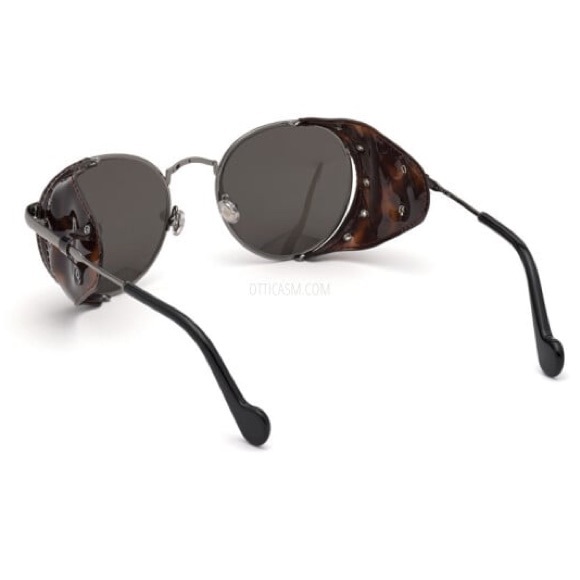 MONCLER BLAZON ANTHRACITE ROUND POLARIZED UNISEX SUNGLASSES ML 0182 - Picture 2 of 8